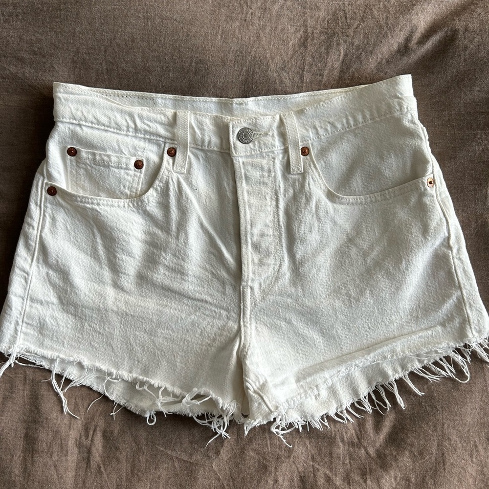Levi’s 501 Button Fly Cotton High-Rise Denim Shorts